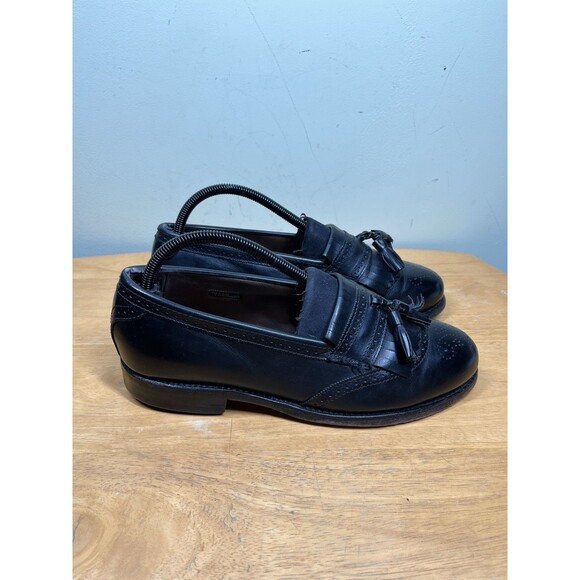 Allen Edmonds Bridgeton Mens Sz 7 EEE Black Dress Shoes Loafers Kilt Tassels main image 7
